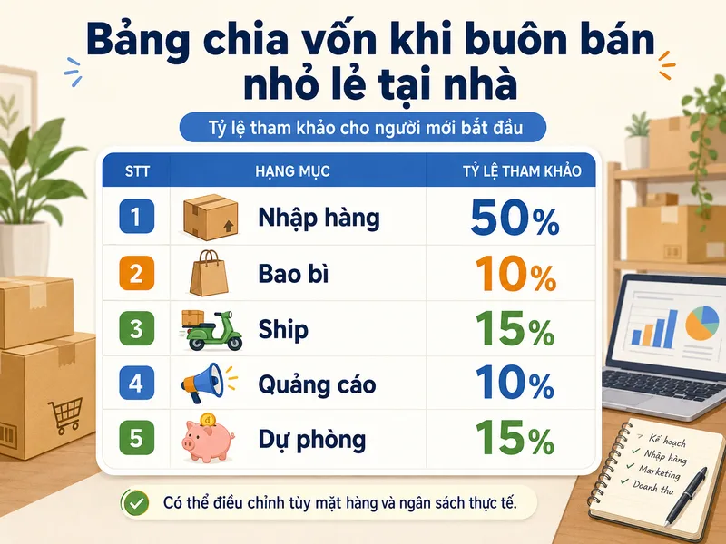 Phân bổ vốn hợp lý giúp người bán tránh nhập quá nhiều hàng và luôn có tiền dự phòng.