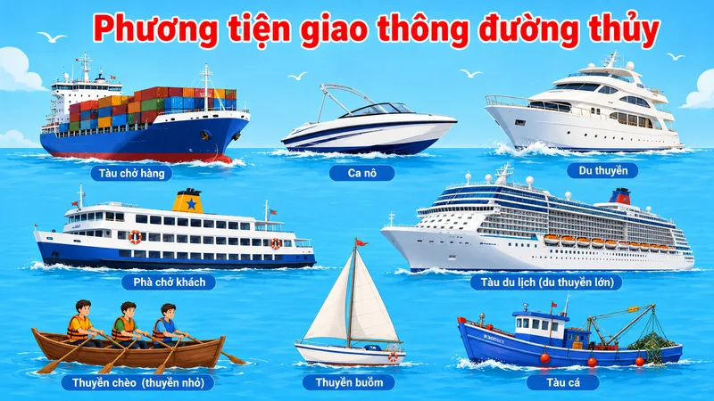 Phương tiện giao thông đường thủy là các phương tiện được thiết kế để di chuyển trên mặt nước